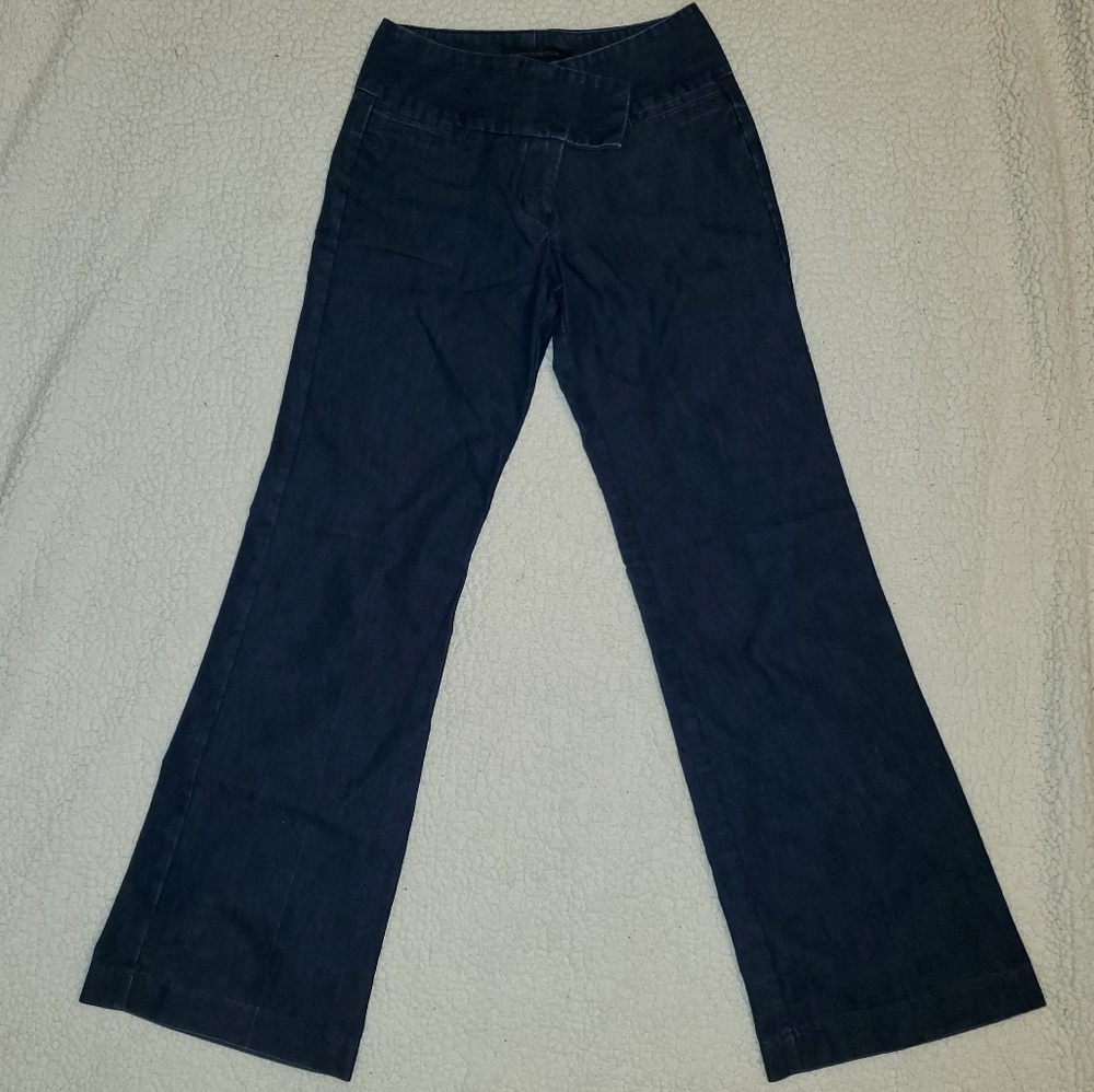 Express wide leg editor stretch denim pants